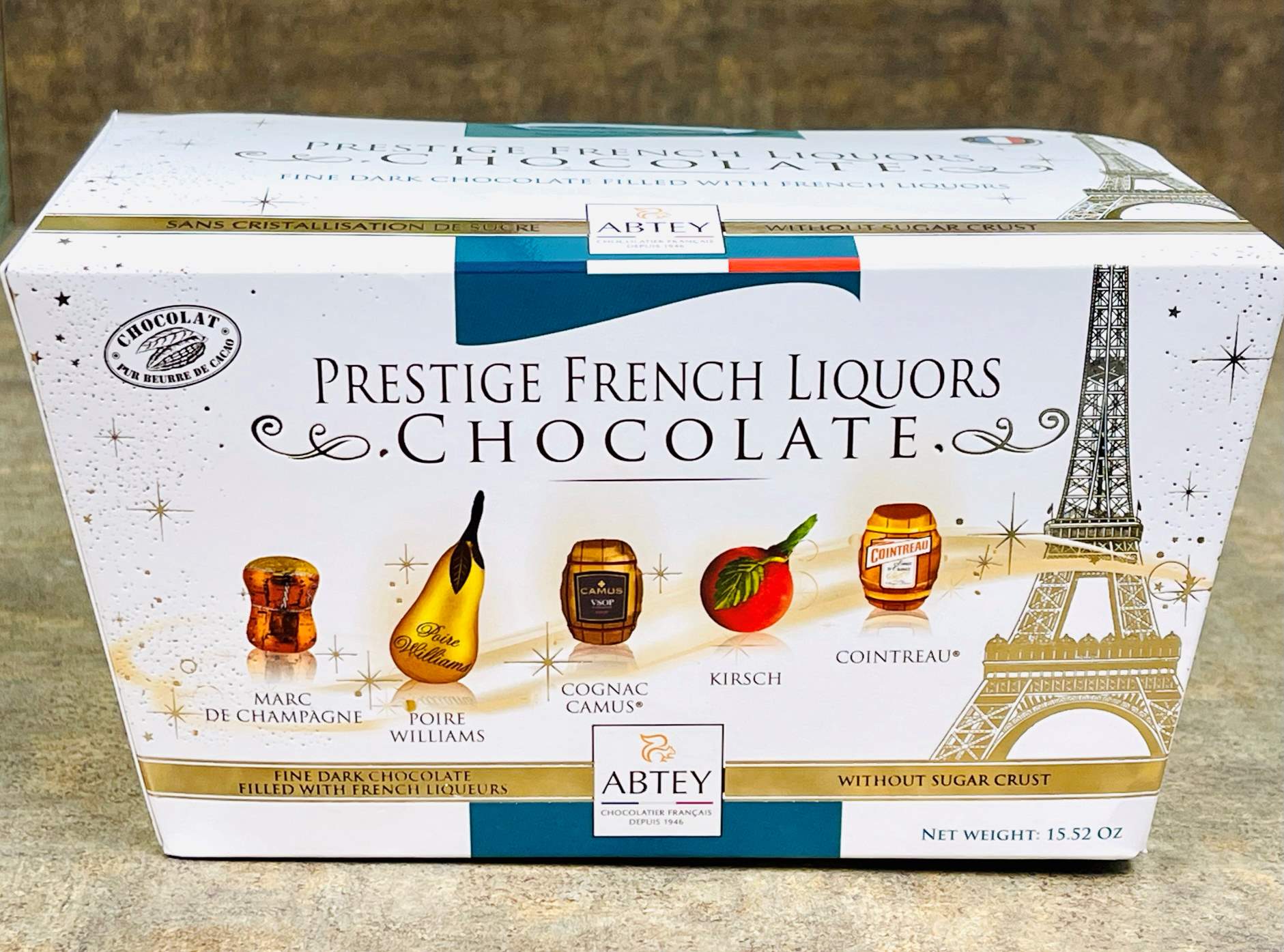 Abtey Prestige French Liquor Chocolate 15.52oz.